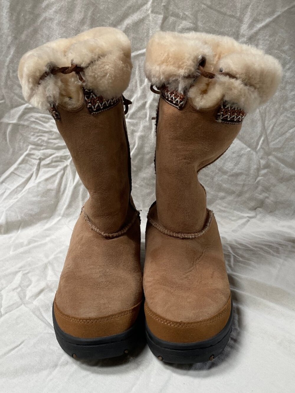 UGG Australia Chestnut Suede Shearling Weather Boots Size 8 / F3007G